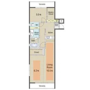 U・TOPIA HILLS【2階】の間取り