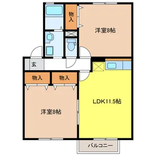 カトルセゾン【2階】の間取り