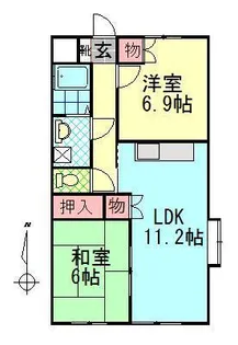ヒルサイドカワノ【3階】の間取り