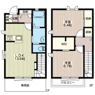 パレ・デュ・プチボワ B【2階】の間取り