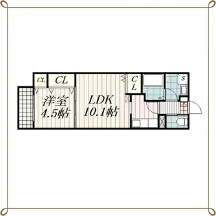 グランコート稲毛【1階】の間取り
