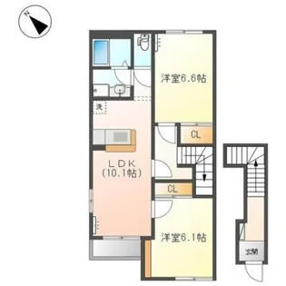 プルメリア【2階】の間取り
