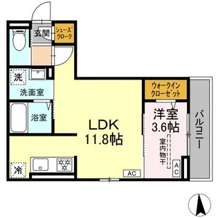 D Paina 桜ヶ丘【2階】の間取り