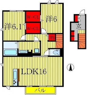 フェリエ II【2階】の間取り