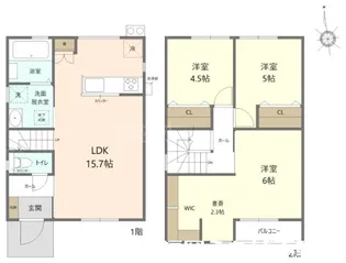 福岡県春日市春日1【一戸建】の間取り