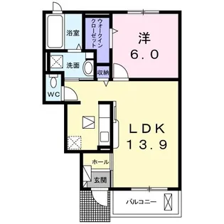 ロイヤルヒルズIII【1階】の間取り