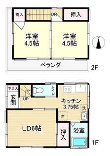 埼玉県春日部市南3【一戸建】の間取り