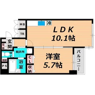 グランピア中央【4階】の間取り