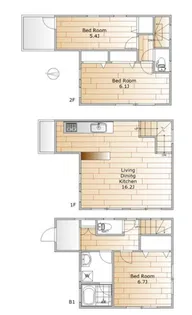 東京都目黒区鷹番2【一戸建】の間取り