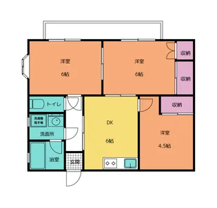 コーポラスセーラムA棟【2階】の間取り