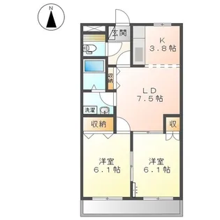 グレイスヴィラ倉田【1階】の間取り
