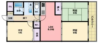 園民マンション【3階】の間取り