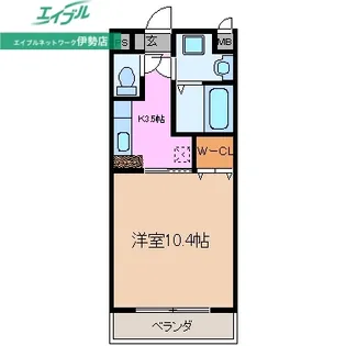 メゾンブローニュ一之木【2階】の間取り