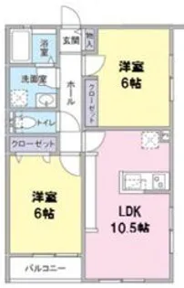 東京都小平市御幸町【アパート】の間取り