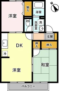 アムール米原 B【2階】の間取り