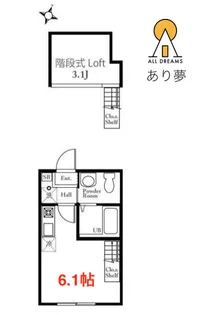 ハーミットクラブハウス桜木町II【1階】の間取り