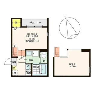 ハーモニーテラス東照宮III【1階】の間取り