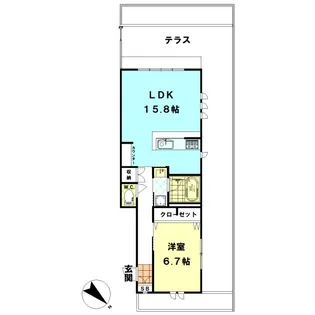 クレインタジマ【1階】の間取り