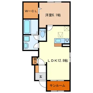 エルパルド半田【1階】の間取り