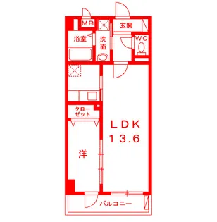 シャン・ド・フルールIII【1階】の間取り