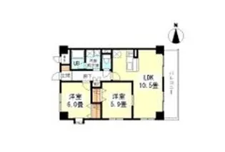 ラ・ファミリア豊中【3階】の間取り