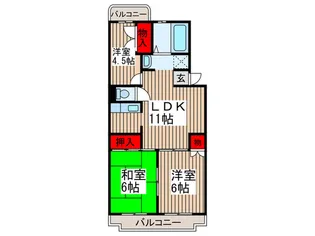 エーデルワイス【1階】の間取り