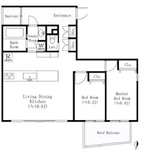 BEEVALLEY YOYOGIUEHARA ビバリー代々木上原【3階】の間取り