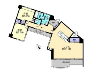 コーラルタウン元宇品公園【4階】の間取り