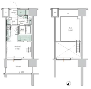 ONE ROOF RESIDENCE TAMACHI【2階】の間取り