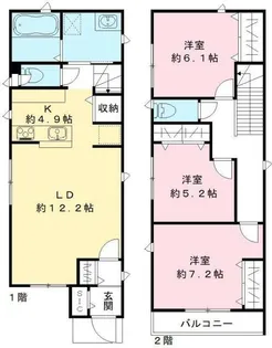 東京都新宿区北新宿4【一戸建】の間取り