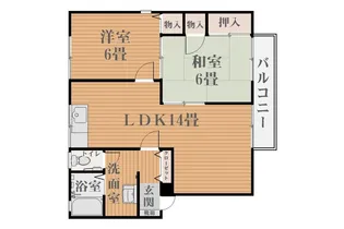 セジュール御船手【1階】の間取り