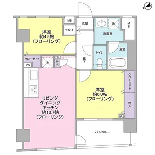 パートナーシップアパートメント【9階】の間取り