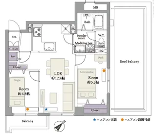 中銀新川マンシオン【9階】の間取り