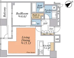 横浜ヴェールタワー【22階】の間取り