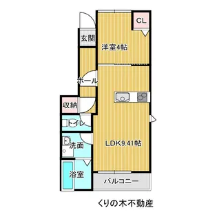 ルミウス延喜A棟【1階】の間取り
