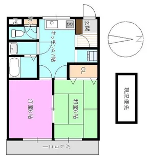 レジデンス古里【1階】の間取り