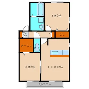 ルミエール・ヴィラC【2階】の間取り