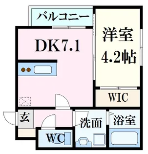 セブンプロート庚午南【1階】の間取り
