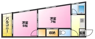 御殿マンション【2階】の間取り