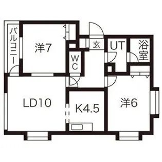 コルティール3番館【1階】の間取り