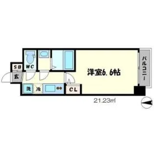 SERENiTE谷四【4階】の間取り