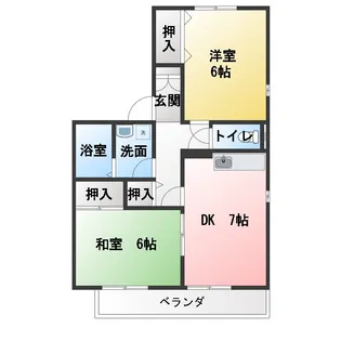ハイツすみれ【1階】の間取り