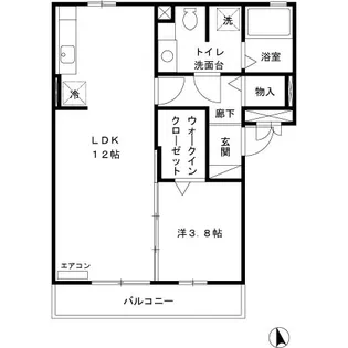 ヴィルヌーブ【3階】の間取り