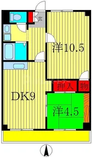 ニュー松戸コーポE棟【5階】の間取り