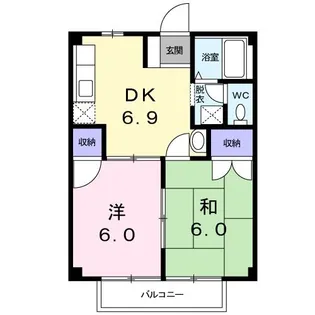 サニープレイス【2階】の間取り