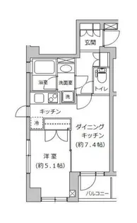 エスコートノヴェル白金高輪【2階】の間取り