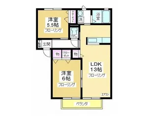 シャーメゾンさくら【2階】の間取り