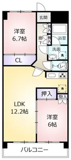 クロワサンス【4階】の間取り