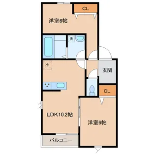 仮)松森八沢新築AP【2階】の間取り