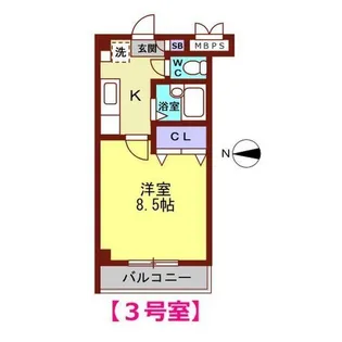 ピュアハイム北安江【3階】の間取り